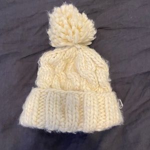Topshop White Chunky Knit Hat